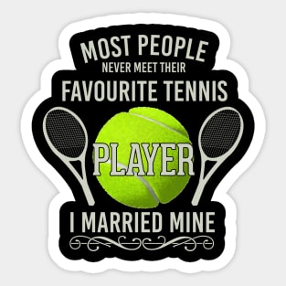 Married Favourite Tennis Player Sticker